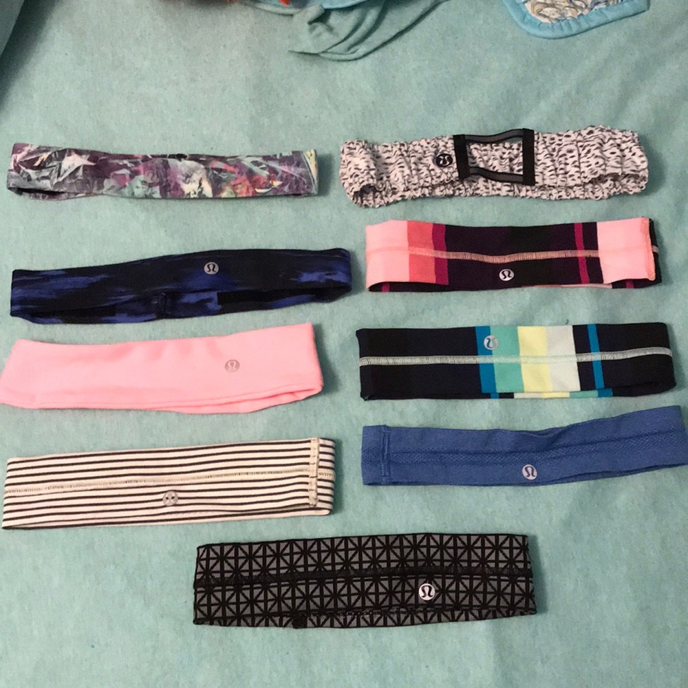 Bundle of 9 Lululemon head bands